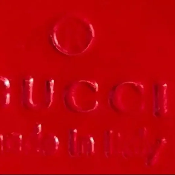 Authentic Gucci Bright Red Leather Handbag - bamboo line, very good condition ❤️ - Picture 11 of 12